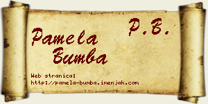 Pamela Bumba vizit kartica